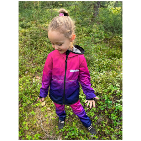 Kinder-Softshell-Jacke WAMU Mozaika purple