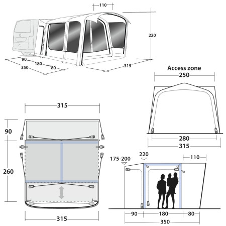 Vorzelt Outwell Maryville 260SA Flex