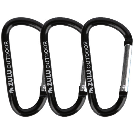 Hilfskarabinerhaken Zulu L 3-pack schwarz black