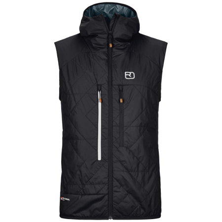Herrenweste Ortovox Swisswool Piz Boe Vest M schwarz Black Raven