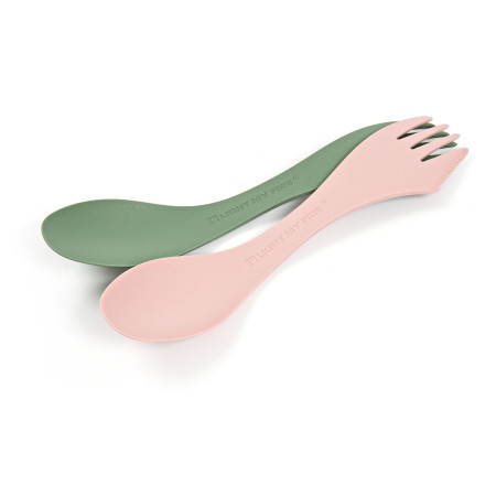 Besteck Light My Fire Spork Medium 2-pack rosa/grün Sandygreen/Dustypink