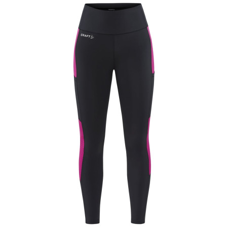 Damen-Leggings Craft ADV Essence 2 schwarz/rosa Black-Roxo