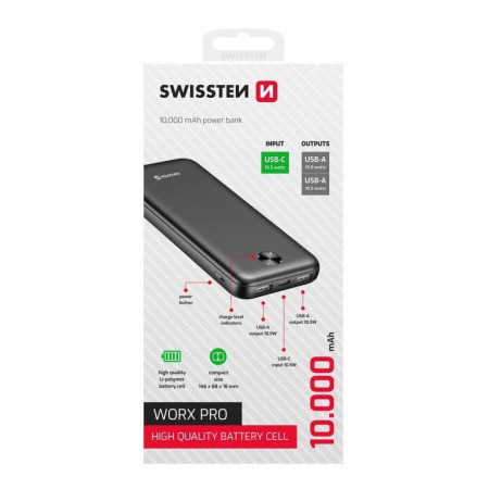 Powerbank Swissten Worx Pro 10000 mAh