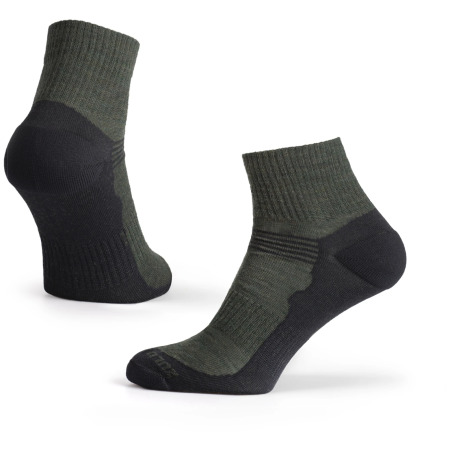 Socken Zulu Merino Lite grün green/black