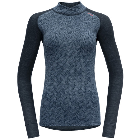 Damen-Funktionsshirt Devold Kvitegga Merino 230 Cross Neck dunkelblau Ink