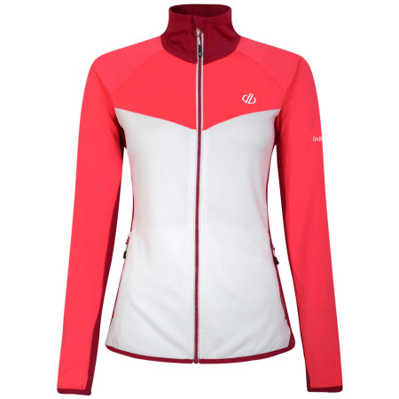 Damen Funktions-Sweatshirt Dare 2b Ascending Core Str weiß/rosa White/Neon Pink