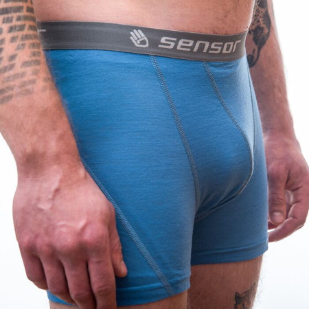 Boxershorts Sensor Merinowolle Active blau