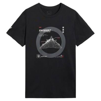Herren-T-Shirt 4F Tshirt M3120 schwarz DEEP BLACK