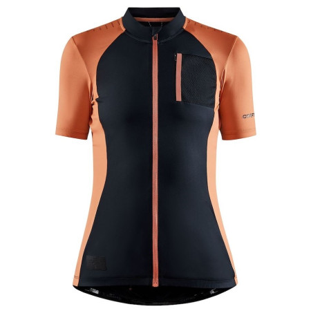 Damen-Radtrikot Craft Adv Offroad schwarz/orange Black/Terracot