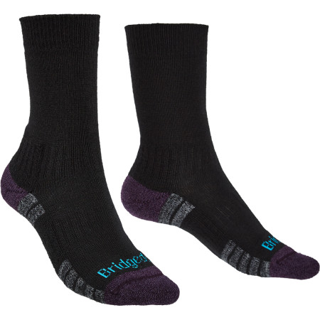 Damensocken Bridgedale Hike LW MP Boot schwarz/lila Black/Purple