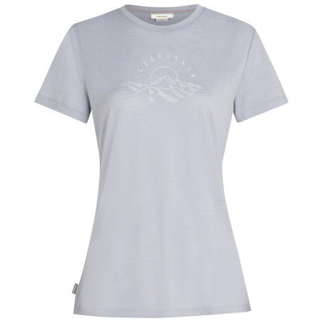 Damen-Funktionsshirt Icebreaker W Mer 150 Tech Lite SS Tee Sunrise Sumit hellgrau Grey Quartz