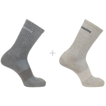 Socken Salomon Evasion Crew 2-Pack grau Light Grey. / HEATHER MEDIUM