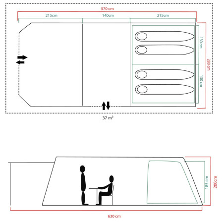 Familienzelt Coleman Fastpitch Victoria Falls 4