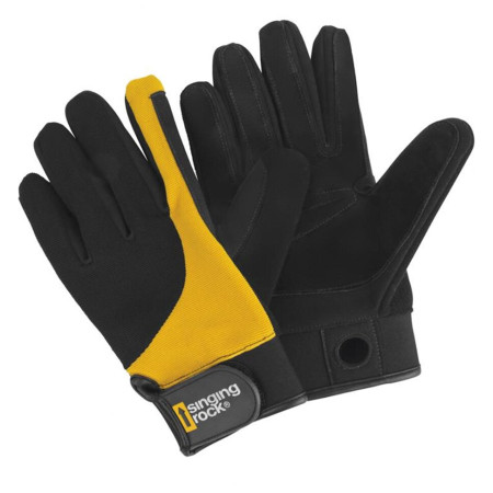 Handschuhe Singing Rock Falconer Full schwarz/gelb