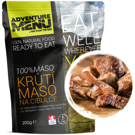 Fertigessen Adventure Menu 100 % Putenfleisch auf Zwiebeln 200 g