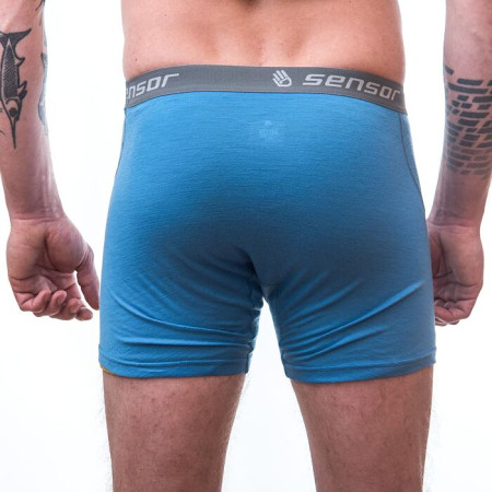 Boxershorts Sensor Merinowolle Active blau