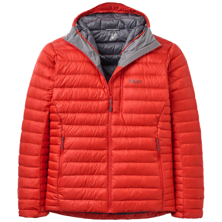 Herrenjacke Rab Microlight Alpine Down Hoody rot Dark Horizon