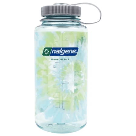 Flasche Nalgene Wide Mouth Tie-Dye Print 1000 ml hellblau Seafoam w/Platinum Blue Tie Dye