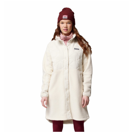 Damen-Winterjacke Columbia Cloud Point Long Fleece beige Chalk