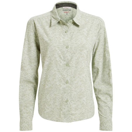 Damenhemd Craghoppers NosiLife Arona Long Sleeved Shirt grün Bud Green Print