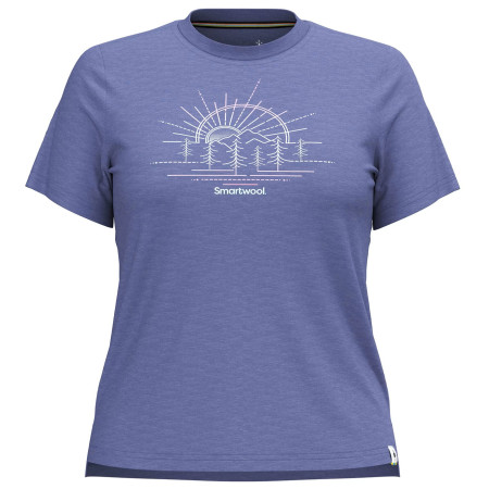 Damen-T-Shirt Smartwool Mountain Sol Short Sleeve Graphic Tee blau nightfall blue