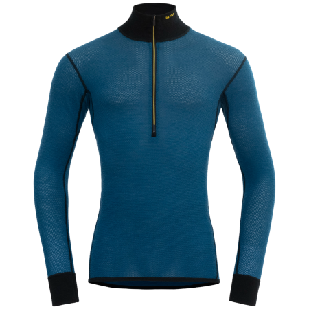 Herren-Funktionsshirt Devold Wool Mesh Man Half Zip Neck blau FLOOD/CAVIAR