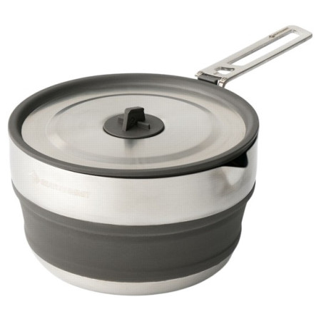Faltbarer Kochtopf Sea to Summit Detour Stainless Steel Collapsible Pouring Pot 1.8L silber