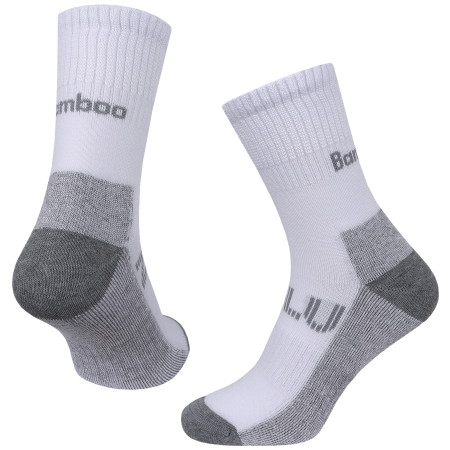 Socken Zulu Bambus Trek W weiß/grau white