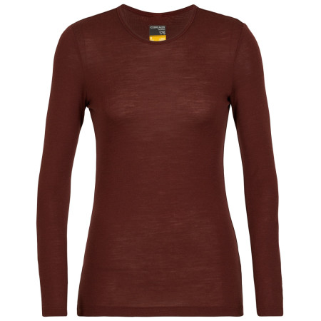 Damen-T-Shirt Icebreaker Women`s 175 Everyday LS Crewe (2018) dunkelrot espresso
