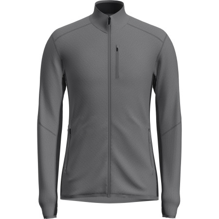 Herren-Sweatshirt Icebreaker M Descender LS Zip grau/schwarz Jet Heather/Black