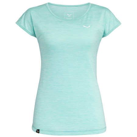 Damen-T-Shirt Salewa Puez Melange Dry W S/S Tee hellblau LagoonGreenMelange