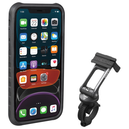 Hülle Topeak Ridecase Pro Iphone 11 schwarz/grau Black/Gray