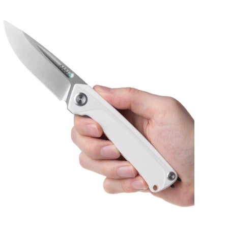 Klappmesser Acta non verba Z200 BB, Stonewash/Plain Edge, G10 weiß white