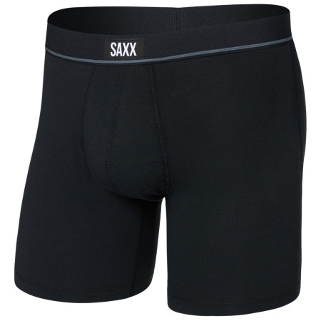 Herren-Boxershorts Saxx Essential Cotton Boxer Brief Fly schwarz black