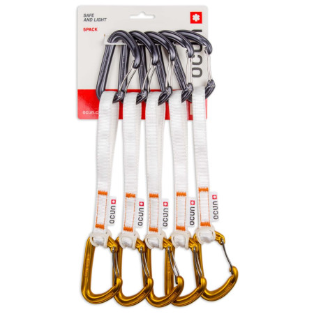 Express-Set Ocún Hawk QD Wire Bio-Dyn-Ring 15 mm 20 cm 5-Pack orange Orange