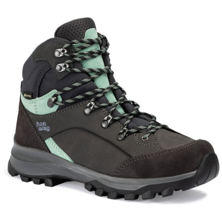 Damenschuhe Hanwag Alta Bunion II Lady GTX schwarz/grau Asphalt/Mint