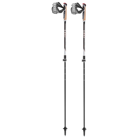 Nordic Walking Stöcke Leki Poles Instructor Lite schwarz/weiß black-white-orange