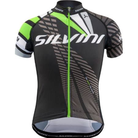 Kinder-Radtrikot Silvini Team CD1435 schwarz Blackgreen
