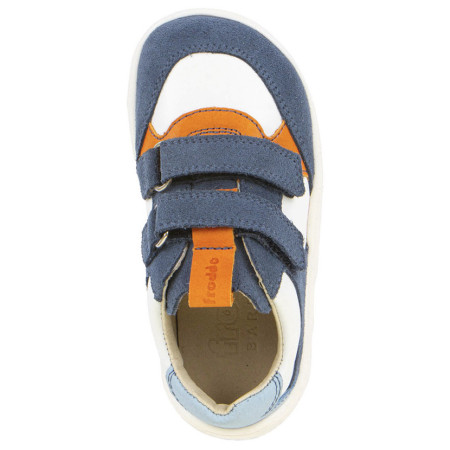 Kinder-Sneaker Frodo Barefoot zeru spring White/Denim