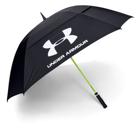 Regenschirm Under Armour Golf Umbrella schwarz Black / High-Vis Yellow / White