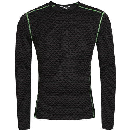 Herren-Funktionsshirt Zulu Merino 240 Long schwarz/grün Black/Green