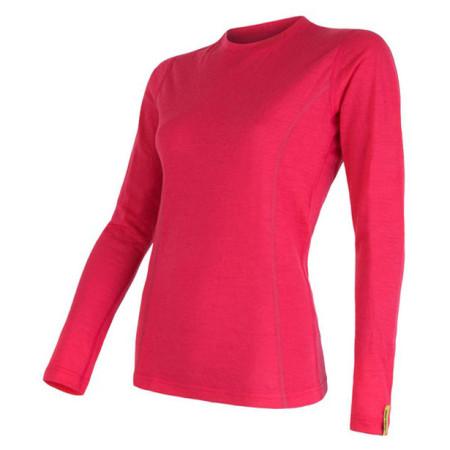Damen-Funktionsshirt Sensor Merino Wool Active Langarmshirt rosa Magenta