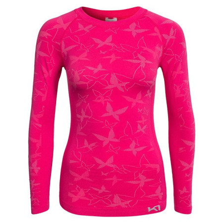 Damen-T-Shirt Kari Traa Butterfly LS II rosa Kpink