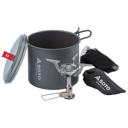 Gaskocher Soto Amicus w/Igniter + New River Pot Combo silber