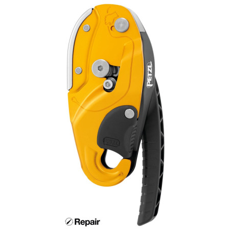 Bremse Petzl Rig Repairable schwarz/gelb Yellow