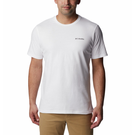 Herren-T-Shirt Columbia North Cascades Short Sleeve Tee weiß White, CSC Box Logo