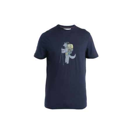 Herren-T-Shirt Icebreaker Men Merino 150 Tech Lite SS Tee Tech Head dunkelblau Midnight Navy