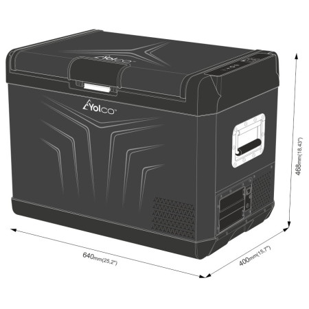 Kompressor-Kühlschrank Yolco GCX47