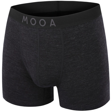 Herren-Boxershorts MOOA MerinoSilk 4in schwarz black melange