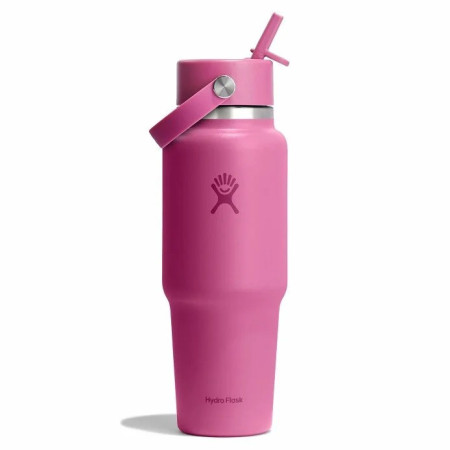Thermoflasche Hydro Flask Wide Flex Straw Travel Bottle 32 Oz rosa reef